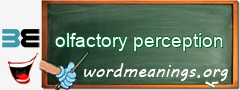 WordMeaning blackboard for olfactory perception